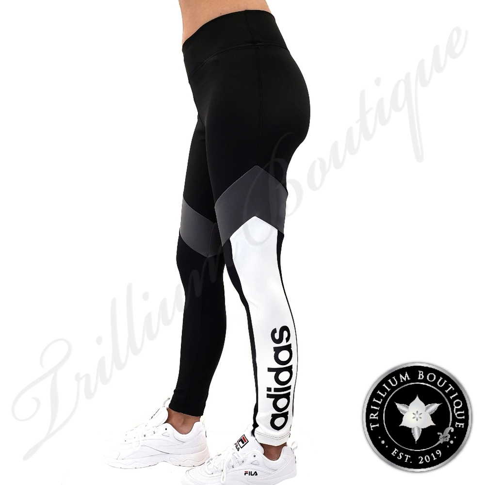 Adidas Aeroready Women's Designed 2 Move 7/8 Colorblock Tights Black - Picture 3 of 7